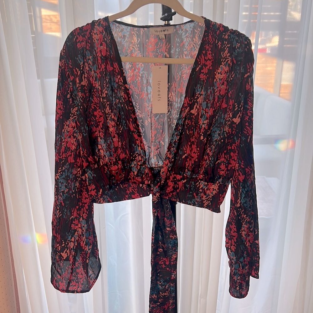 Boho summer crop top with billowing sleeves ✨